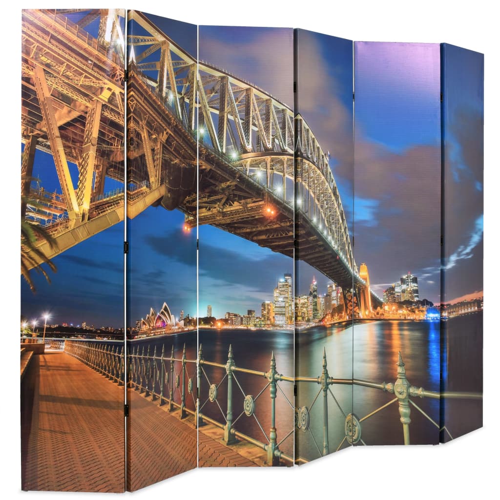 

vidaXL Kamerscherm inklapbaar Sydney Harbour Bridge 228x170 cm