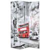 vidaXL kokkupandav sirm 120 x 170 cm, Londoni buss, must ja valge