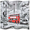 vidaXL kokkupandav sirm 200 x 170 cm, Londoni buss, must ja valge