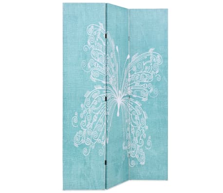 vidaXL Folding Room Divider 120x170 cm Butterfly Blue