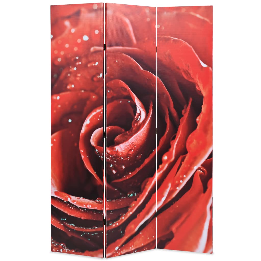 vidaXL Paravan de cameră pliabil, 120 x 170 cm, trandafir roșu