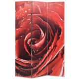 vidaXL Сгъваем параван за стая, 120x180 см, червена роза