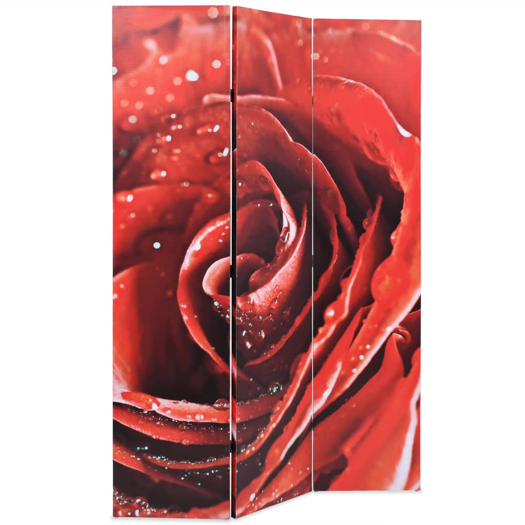 Piros rózsa mintás paraván 120 x 170 cm 