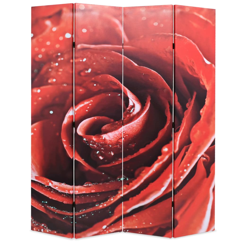 vidaXL Paravan de cameră pliabil, 160 x 170 cm, trandafir roșu vidaXL