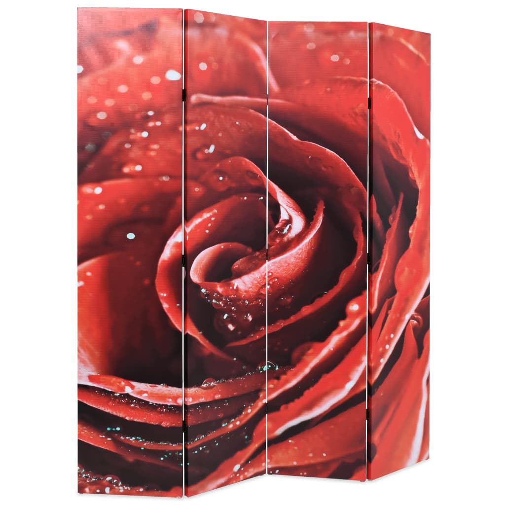 Piros rózsa mintás paraván 160 x 170 cm 