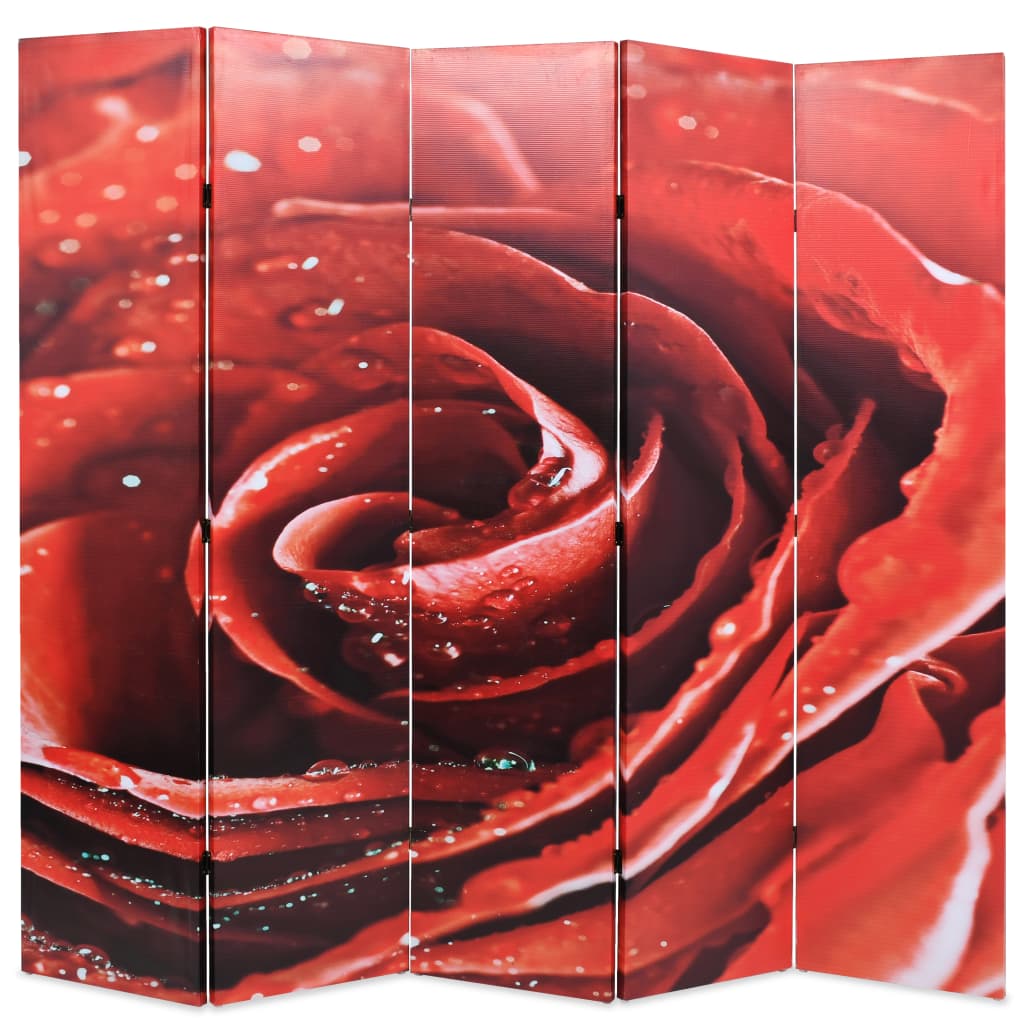 vidaXL Paravan de cameră pliabil, 200 x 170 cm, trandafir roșu vidaXL