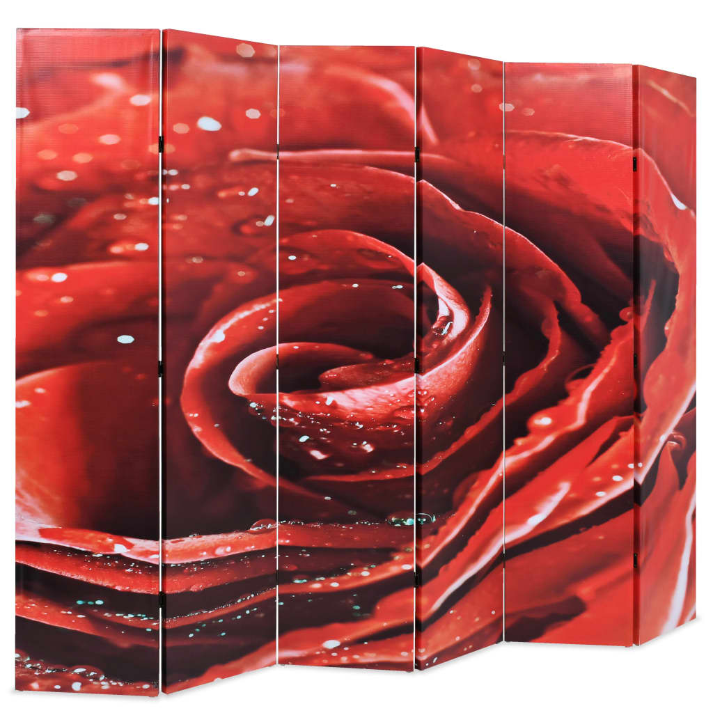 Piros rózsa mintás paraván 228 x 170 cm 
