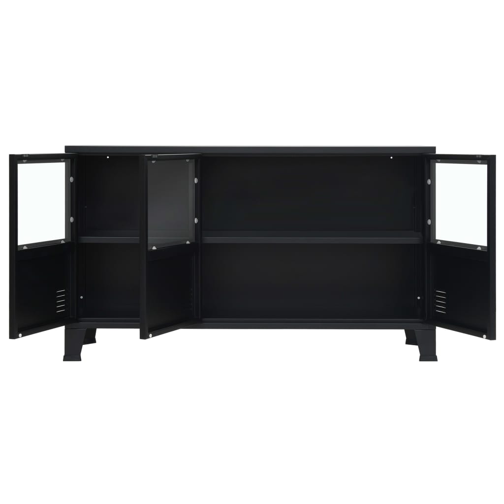 Buffet Métal De Style Industriel 120 X 35 X 70 Cm Noir VidaXL 14 width=274