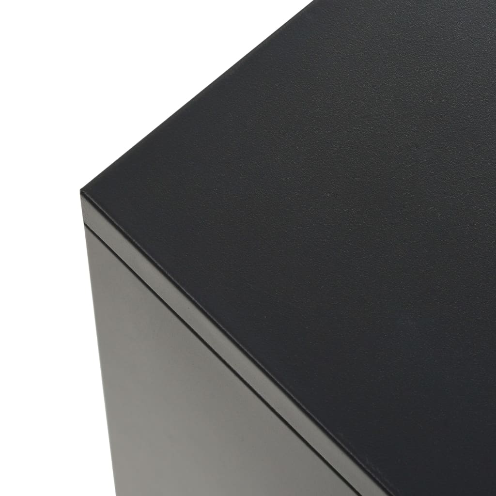 Příborník kovový industriální styl 120 x 35 x 70 cm černý
