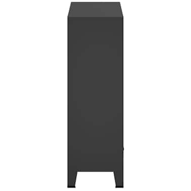 vidaXL Roupeiro estilo industrial em metal 67x35x107 cm preto[4/9]