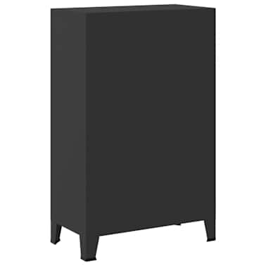 vidaXL Roupeiro estilo industrial em metal 67x35x107 cm preto[5/9]