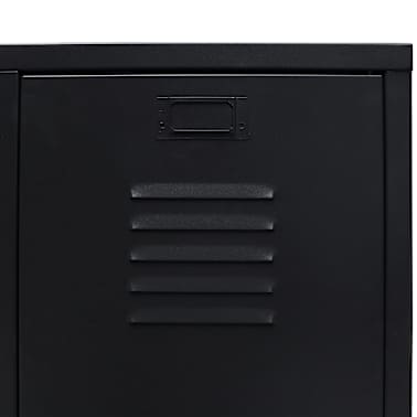 vidaXL Roupeiro estilo industrial em metal 67x35x107 cm preto[7/9]
