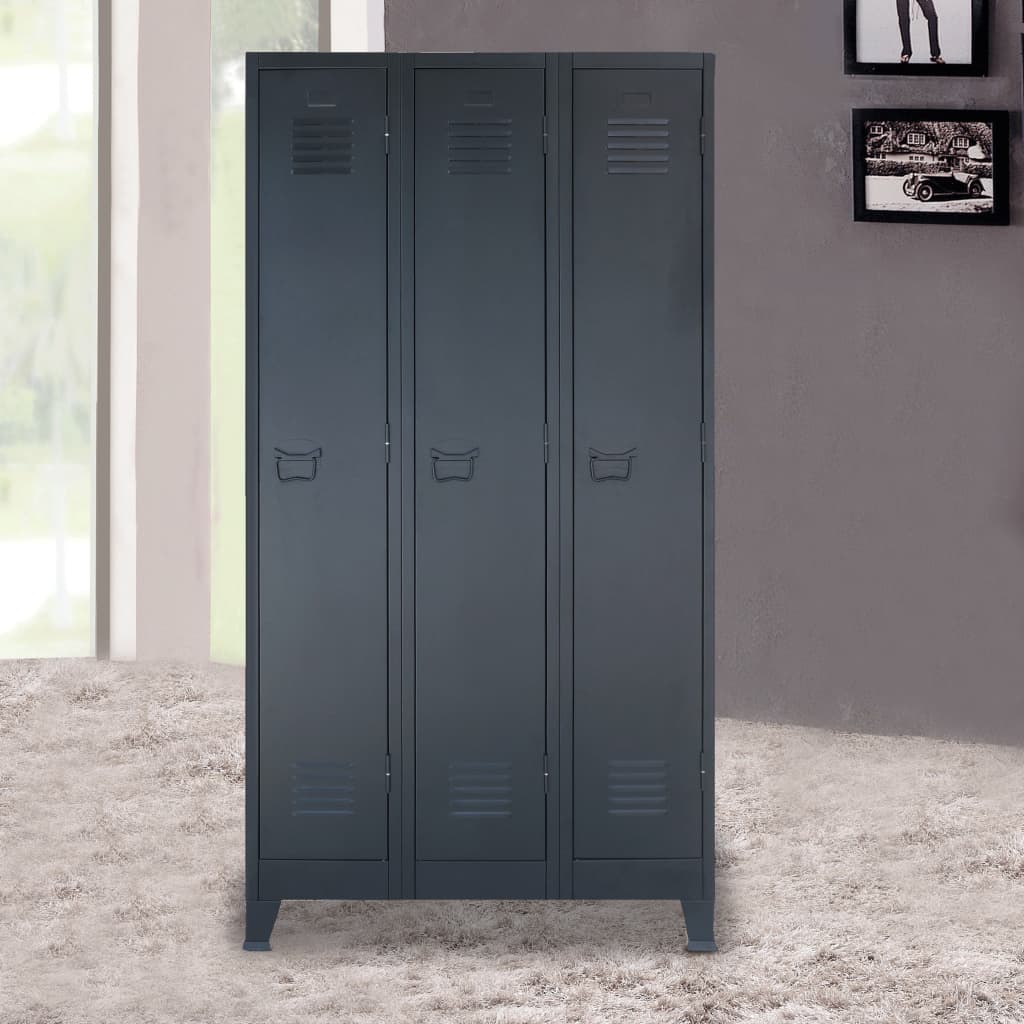 

vidaXL Lockerkast industriële stijl 90x45x180 cm metaal