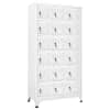 vidaXL lukustatav hoiukapp 18 sektsiooniga, teras 90x40x180 cm, hall