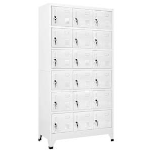 vidaXL lukustatav hoiukapp 18 sektsiooniga, teras 90x40x180 cm, hall