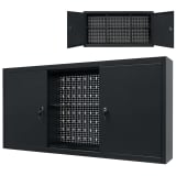 vidaXL Gereedschapskast voor aan de wand 120x19x60 cm metaal zwart