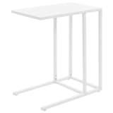 vidaXL Staliukas, C formos, metalas, 35x55x65cm, baltas
