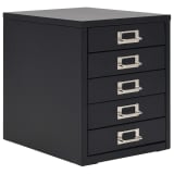 vidaXL Armario archivador con 5 cajones metal 28x35x35 cm negro