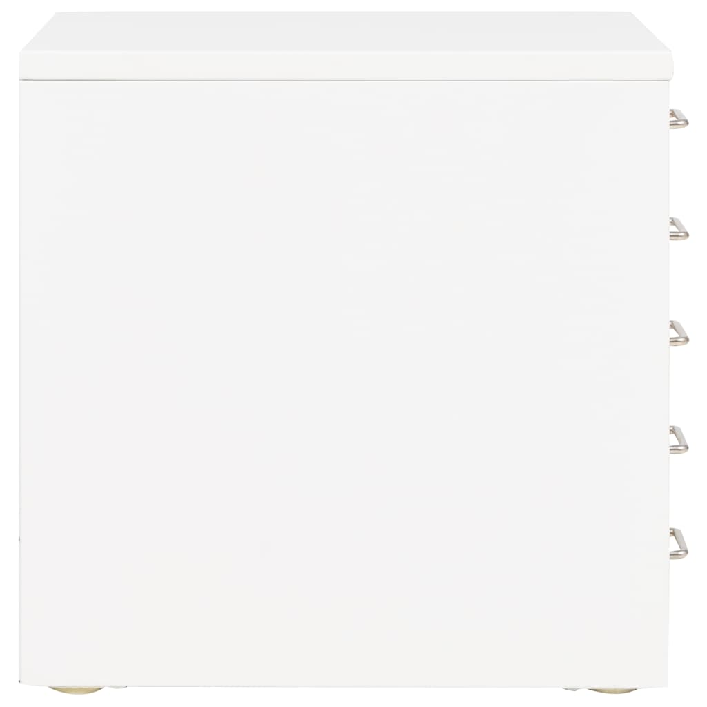 5 fiókos fehér fém iratszekrény 28 x 35 x 35 cm 