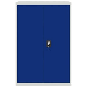 vidaXL Office Cabinet Metal 90x40x140 cm Grey and Blue