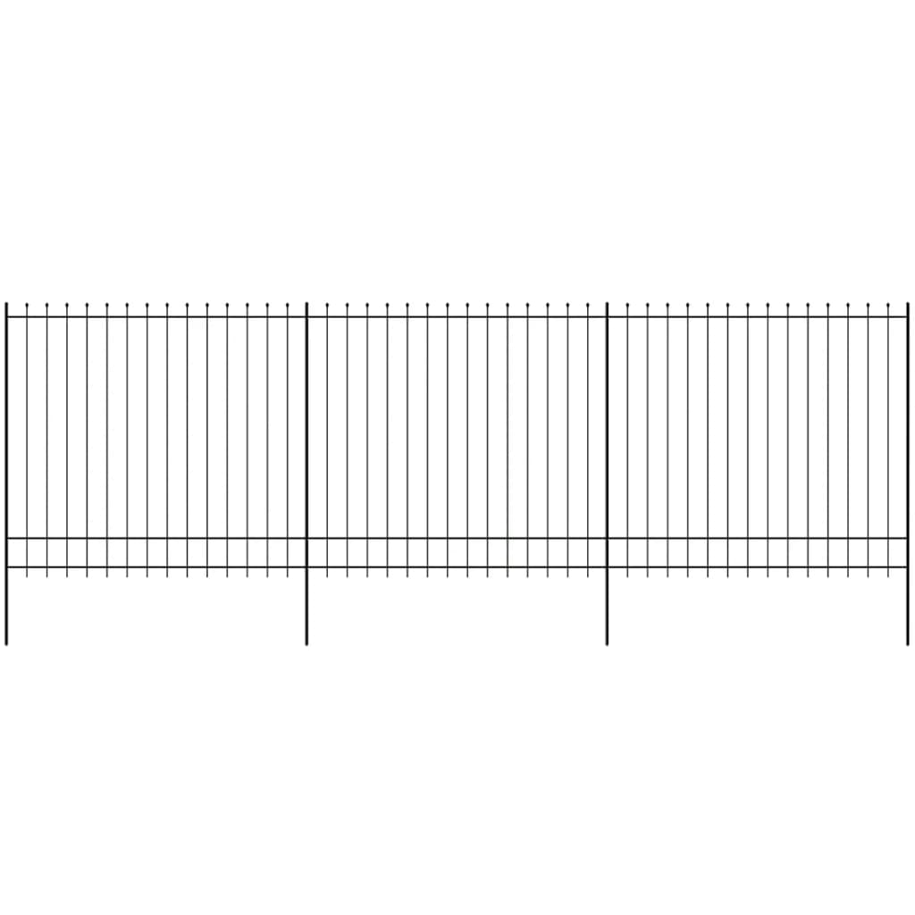 vidaXL Dekorativer Gartenzaun Stahl Gespitzt 600 x 200 cm