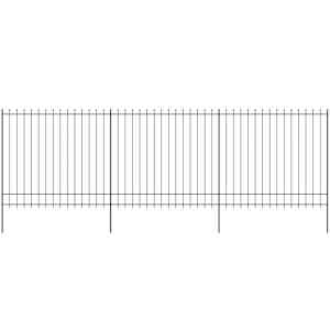 vidaXL Palizzata di Sicurezza Appuntita in Acciaio 600x200 cm Nera