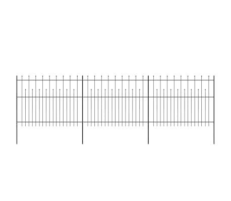 vidaXL Bezpečnostní palisádový plot s hroty ocel 600 x 150 cm černý