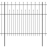 vidaXL Palisádový plot s hrotmi, oceľ 600x175 cm, čierny