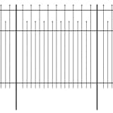 vidaXL Palisádový plot s hrotmi, oceľ 600x200 cm, čierny