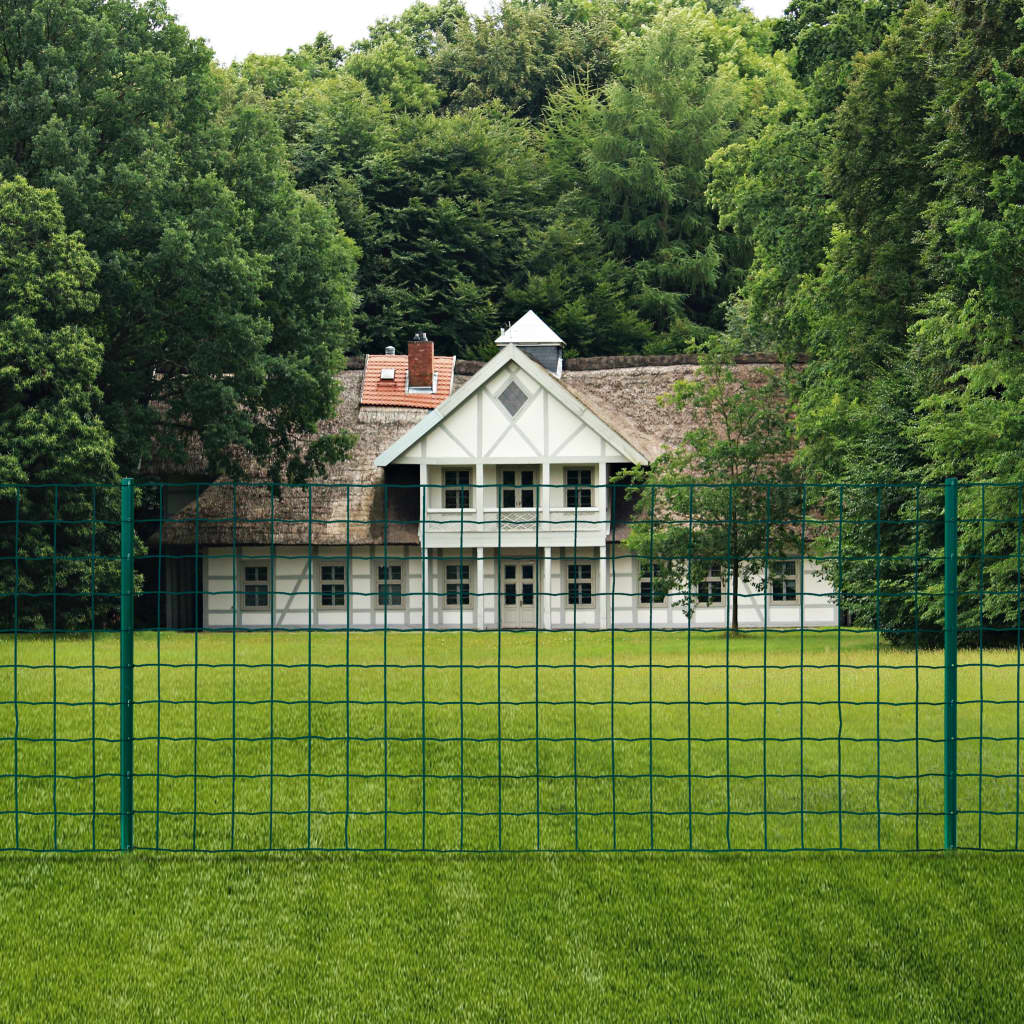 Maschendrahtzaun Komplett Set Metallzaun Gartenzaun mehrere Auswahl vidaXL