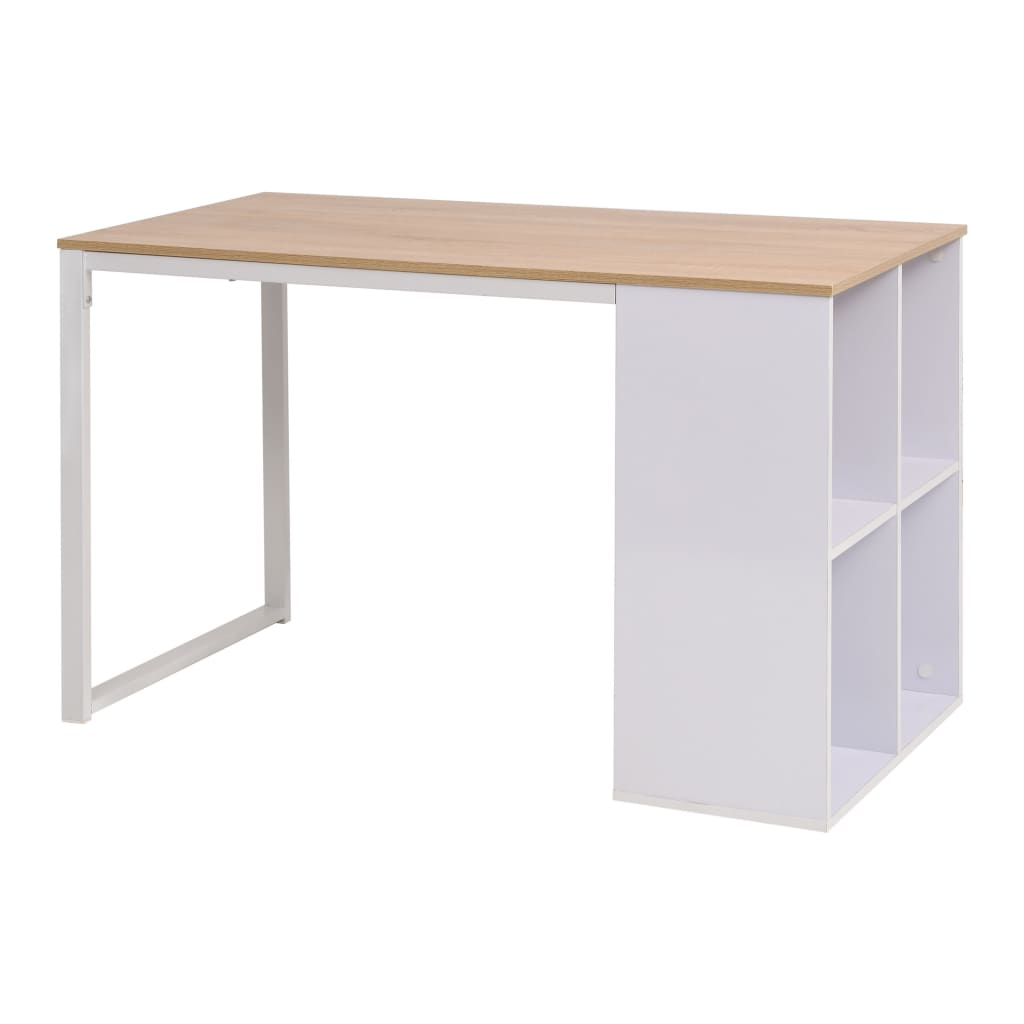 Writing Desk 120x60x75 cm Oak and White