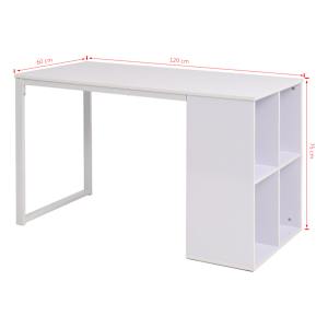 Psací stůl 120 x 60 x 75 cm bílý - obrázek 7