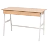 vidaXL Schrijftafel 110x55x75 cm eikenkleur en wit