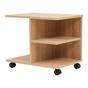 vidaXL ratastega riiul 50 x 35 x 42 cm, tamm