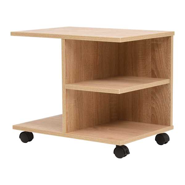 vidaXL ratastega riiul 50 x 35 x 42 cm, tamm