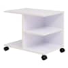 vidaXL ratastega riiul 50 x 35 x 42 cm, valge