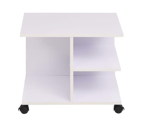 vidaXL Rolling Shelf 50x35x42 cm White
