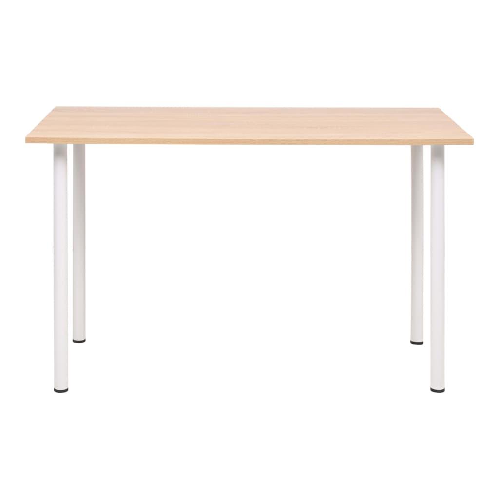 VidaXL - vidaXL Eettafel 120x60x73 cm eikenkleur en wit