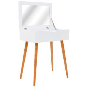 Toaletna mizica z ogledalom MDF 60x40x75 cm