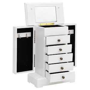 Omarica za nakit z ogledalom MDF 25x13,5x34 cm