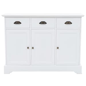 Příborník se 3 dvířky MDF a borové dřevo 105 x 35 x 77,5 cm - obrázek 2