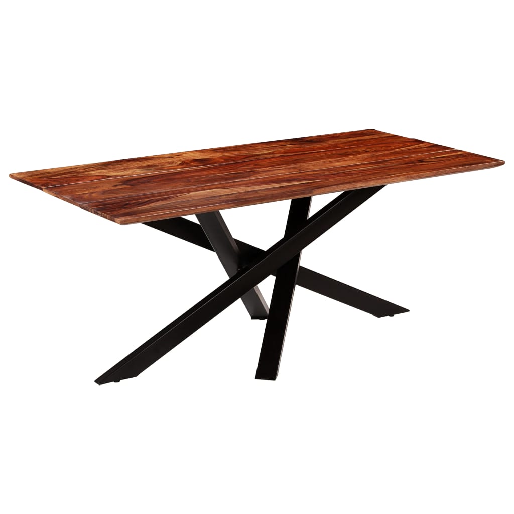 vidaXL Table de salle à manger Bois massif de Sesham 180x90x77 cm