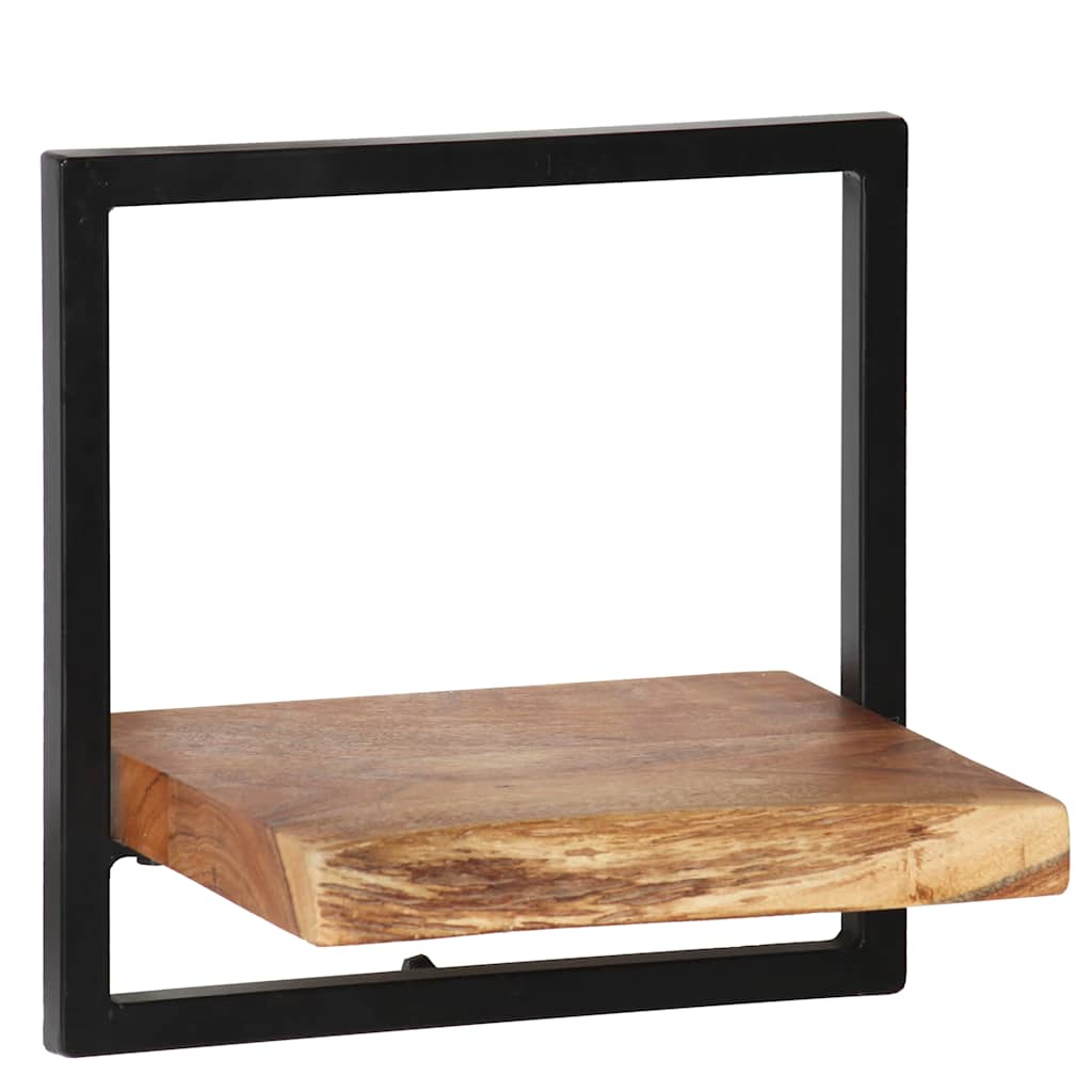 Set D'étagères Murales 5 Pcs Bois D'acacia Massif Et Acier VidaXL 15 width=274