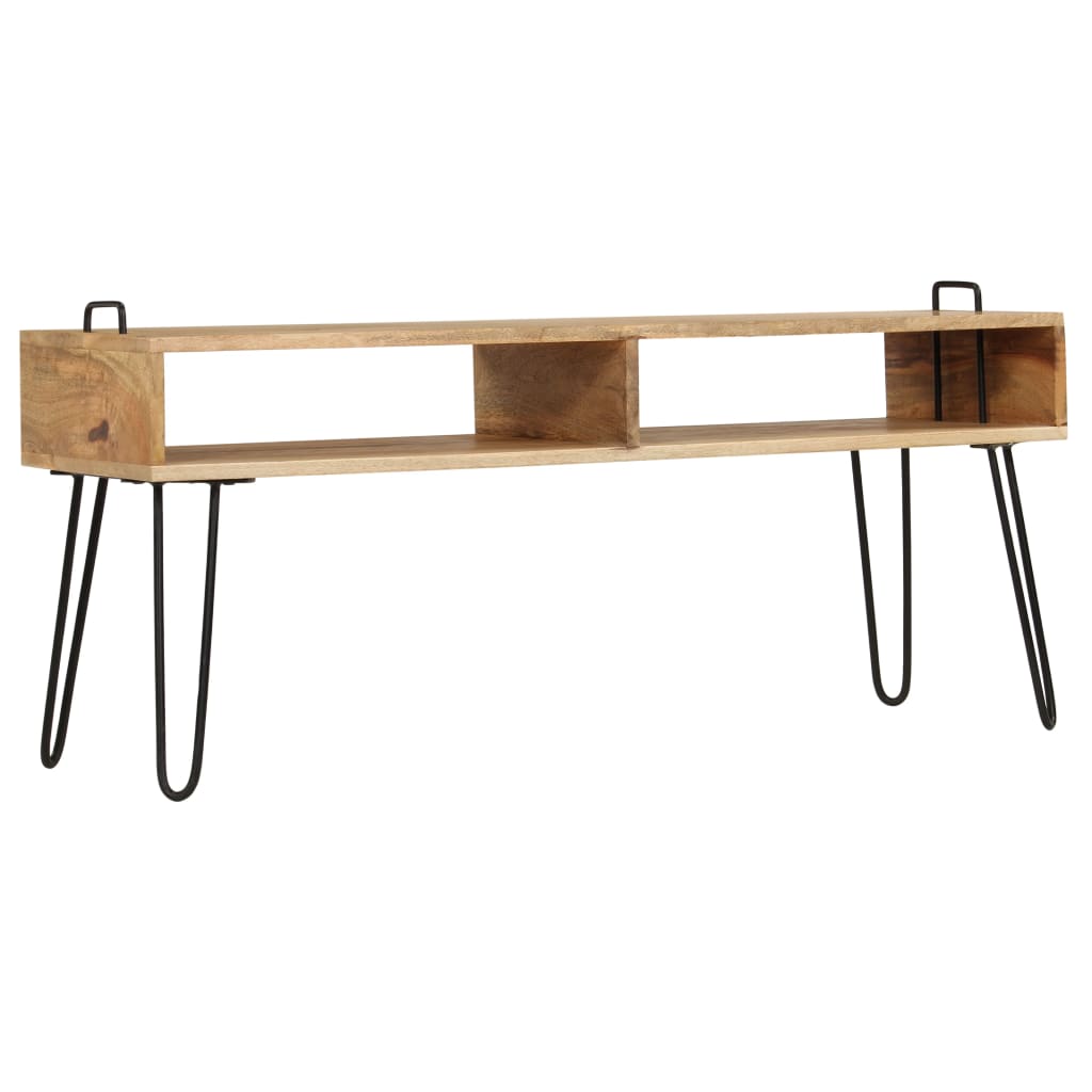 vidaXL TV-taso kiinteä mangopuu 110x35x45 cm