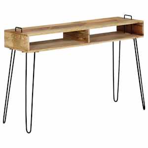vidaXL konsoollaud, toekast akaatsiapuidust, 115 x 35 x 76 cm