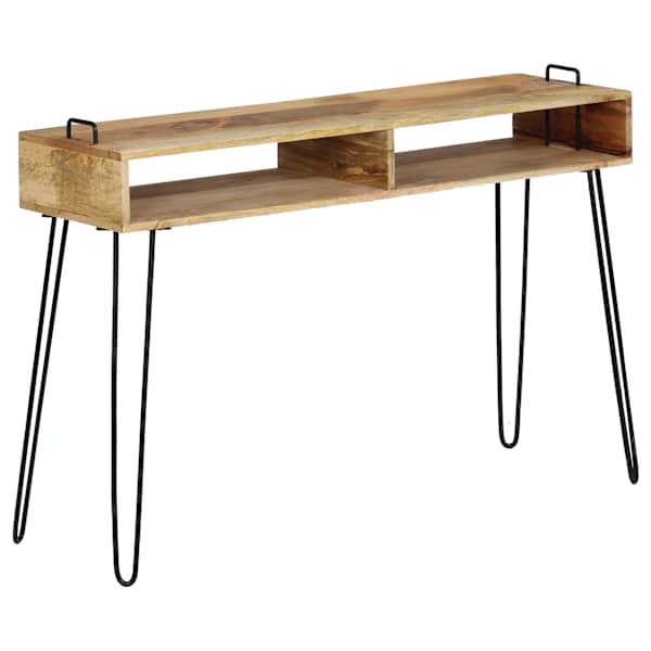 vidaXL konsoollaud, toekast akaatsiapuidust, 115 x 35 x 76 cm
