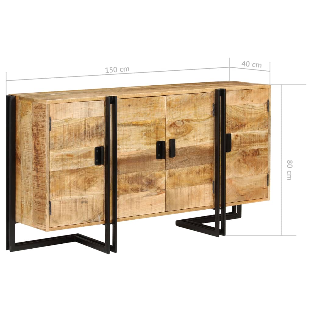 Buffet Bois De Manguier Massif 150 X 40 X 80 Cm VidaXL 21 width=274