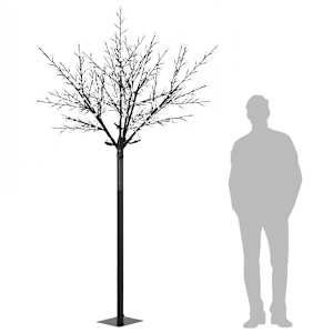 vidaXL LED-Lichterbaum Weihnachten Indoor Outdoor IP44 250 cm Warmwei&szlig;