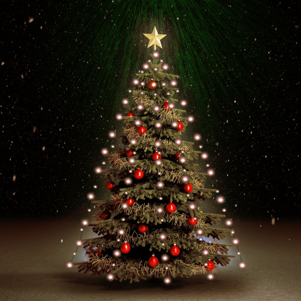 vidaXL lysnet til juletræ 210 lysdioder 210 cm