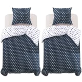 vidaXL Set Copripiumino 4 pz Stampa a Pois 135x200/80x80 cm